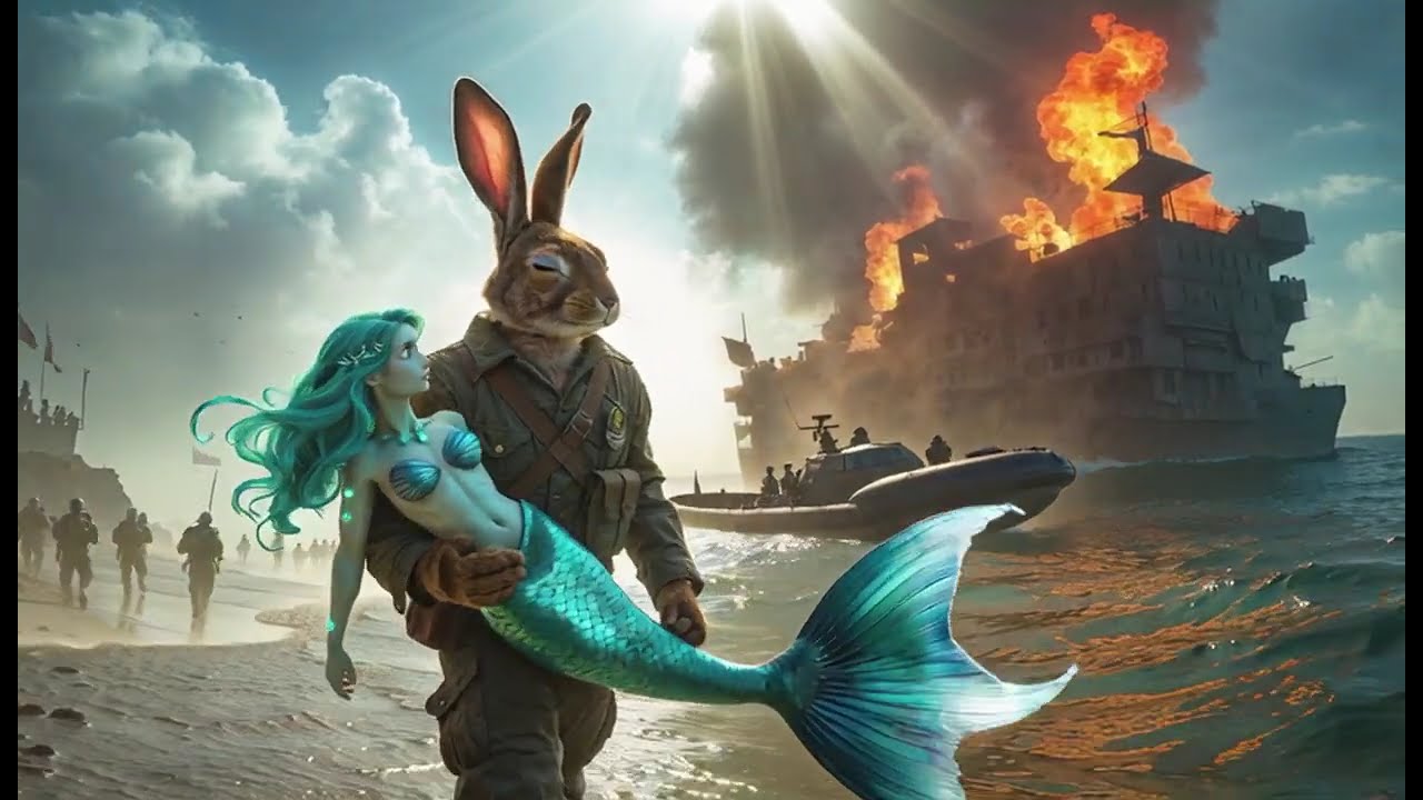 "Epic Mermaid Rescue by Brown Rabbit Commando!"