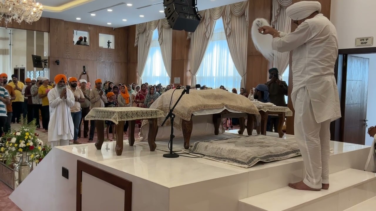 The first prayer for the welfare of all was offered by ProfessorJi inside the Gurudwara of the Sahib