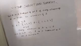 Subset and superset