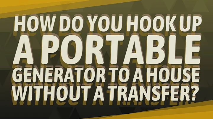 How do you hook up a portable generator to a house without a transfer?