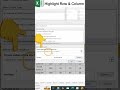Excel me sheet par kisi bhi jagah click karne par row & column highlight ho kaise setting kare