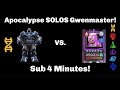 Apocalypse SOLOS The Gwenmaster in Under 4 Minutes! - Marvel Contest of Champions