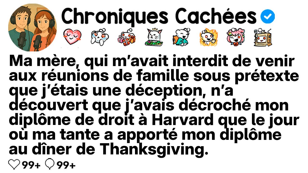 [COMPLET] Ma mère m’a exclu des réunions familiales parce que je serais une déception.