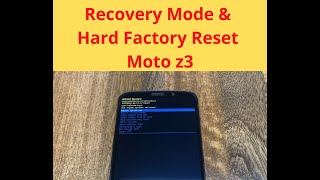 Moto Z3 Motorola - Recovery Mode and Hard Factory Reset (EASY METHOD)