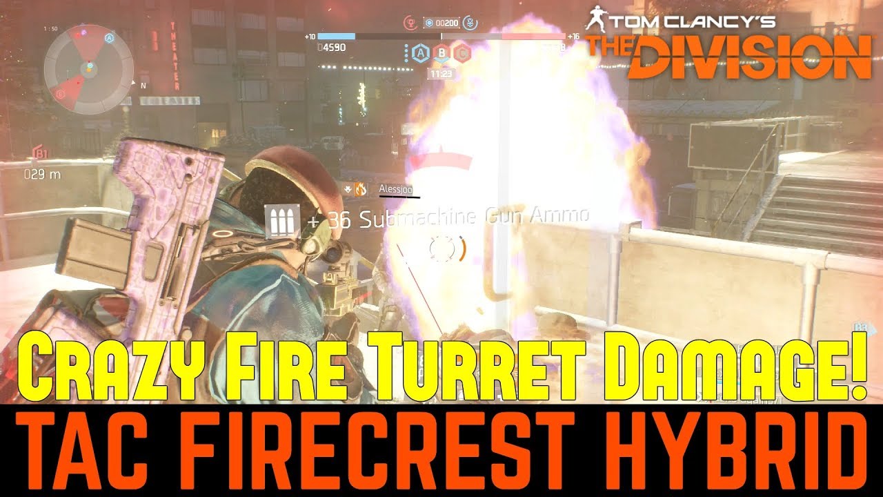 The Division: ULTIMATE TAC FIRECREST & NINJABIKE HYBRID BUILD! Amazing Flame Turret DPS!