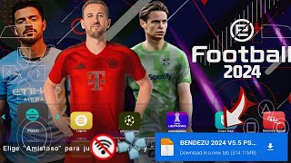 eFootball PES 2024 PPSSPP Android Update, Transfers e Kits 24/25, New Faces, Câmera Ps5 Graphics Hd!