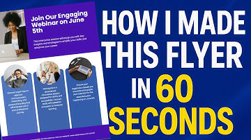 How I Made This Flyer Less Than 60 Seconds (No Design Skills Needed)