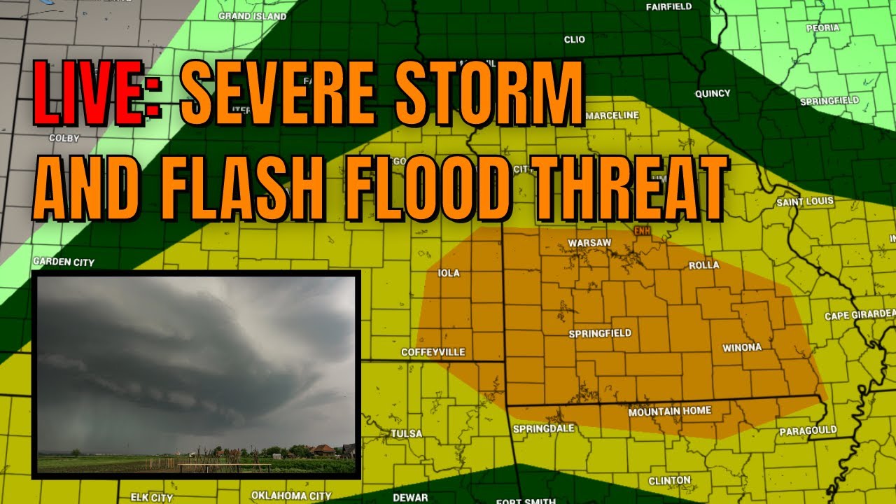 LIVE: SEVERE STORMS and flash flooding possible - YouTube