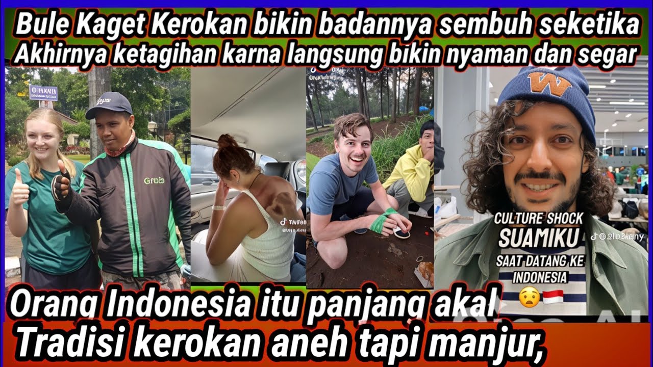 lucu 💥 Bule Kaget Kerokan bikin badan sembuh seketika, akhirnya ketagihan