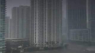 Центр Майами во время урагана «Ирма»