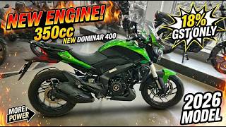 New Bajaj Dominar 400 with 350cc Engine?! 😱 18% GST Only! | 2026 Model Review