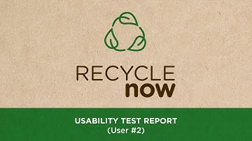 Recycle App - USABILITY TEST REPORT (User #2)