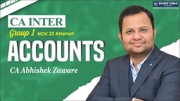 CA Inter Accounts Regular Batch | Lecture 05 | Introduction To Accounts | For Nov. 2023 Exam
