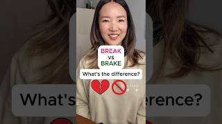 Break vs. Brake: One means to stop, the other means to shatter! 🚗💥 #LearnEnglish #shorts