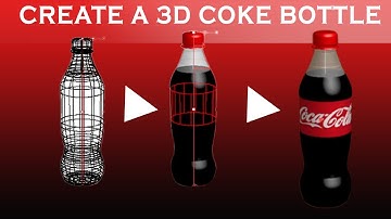 how to create 3D image in adobe illustrator // COKE BOTTLE ILLUSTRATION.