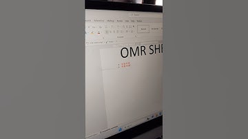 OMR Sheet in MS Word #youtube #words #shorts #omr_sheet #tricks