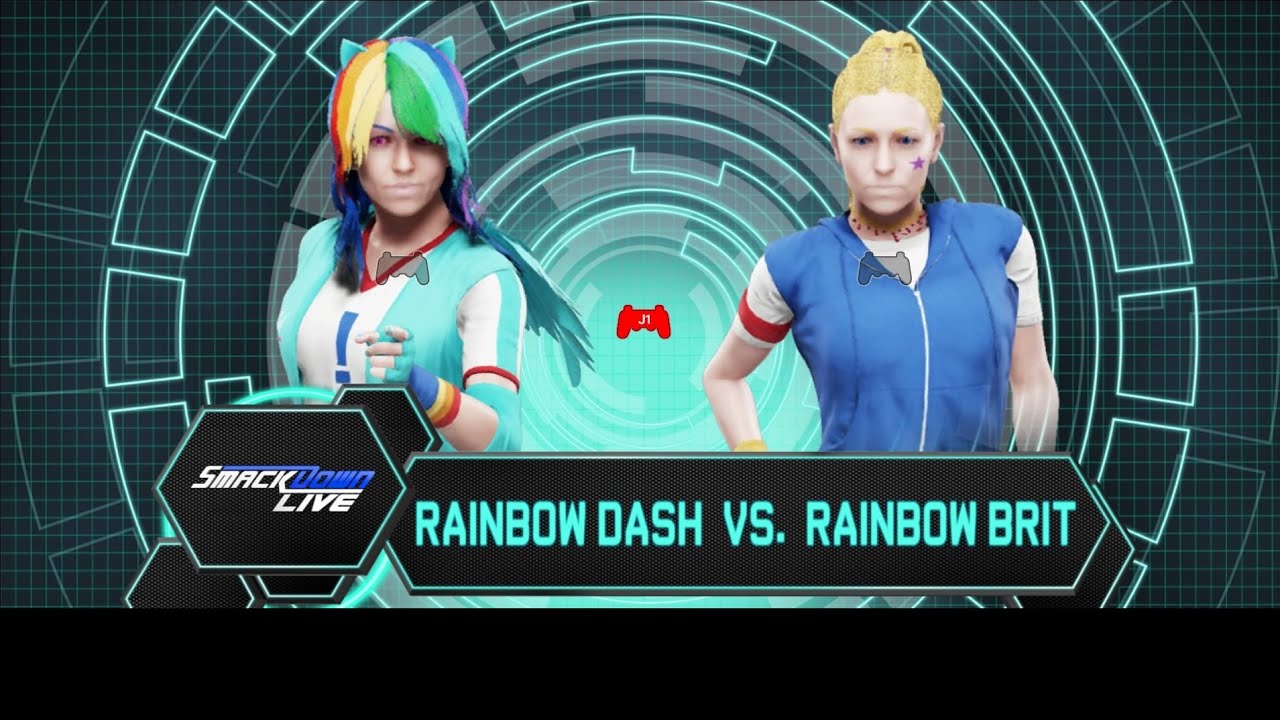 WWE 2k19 ¿Rainbow Dash vs Rainbow Brite?... pero no, no haber el tercer asalto en el Ring