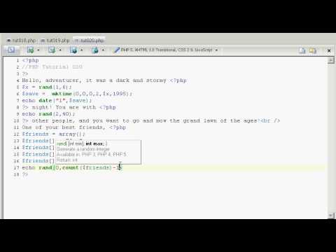 PHP Tut 020 Part 1 A story