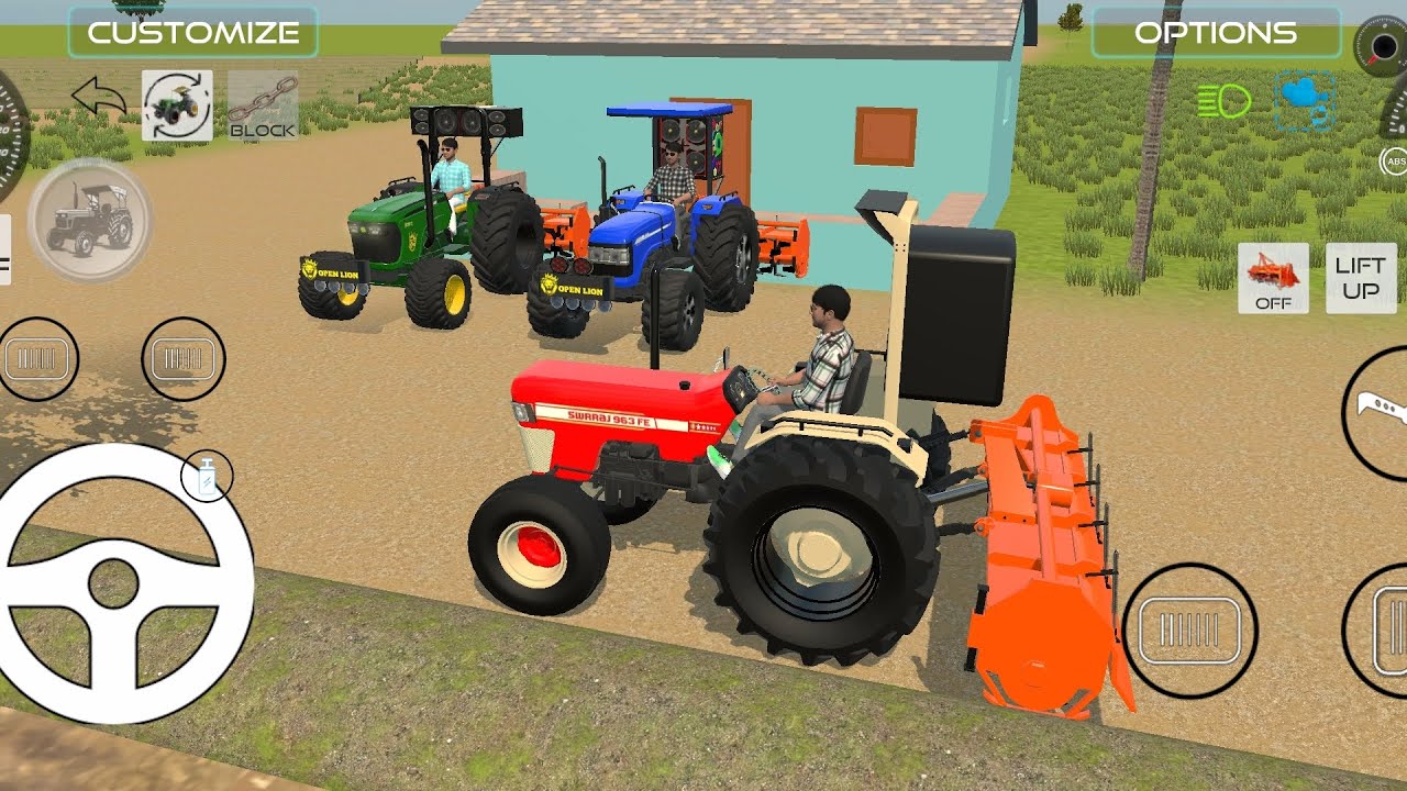 || SWARAJ 855 AND ROTAVETAR AND SIMULATOR FARMING GAME 