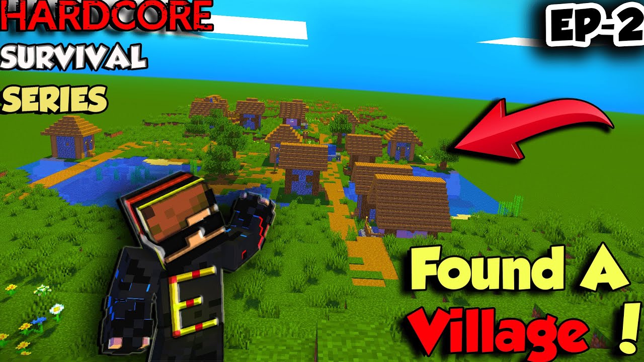 I Found My First Village In My Hardcore World | Minecraft | - YouTube