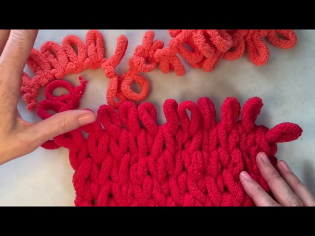 Easy Giant Knit Blanket Tutorial  Loop Yarn Blanket - A Crafty Concept
