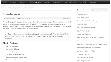 Popunder popup wordpress plugin