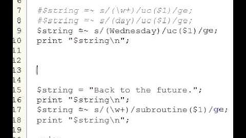 Perl Tutorial 121 - Regex: e Modifier - Make Function Calls