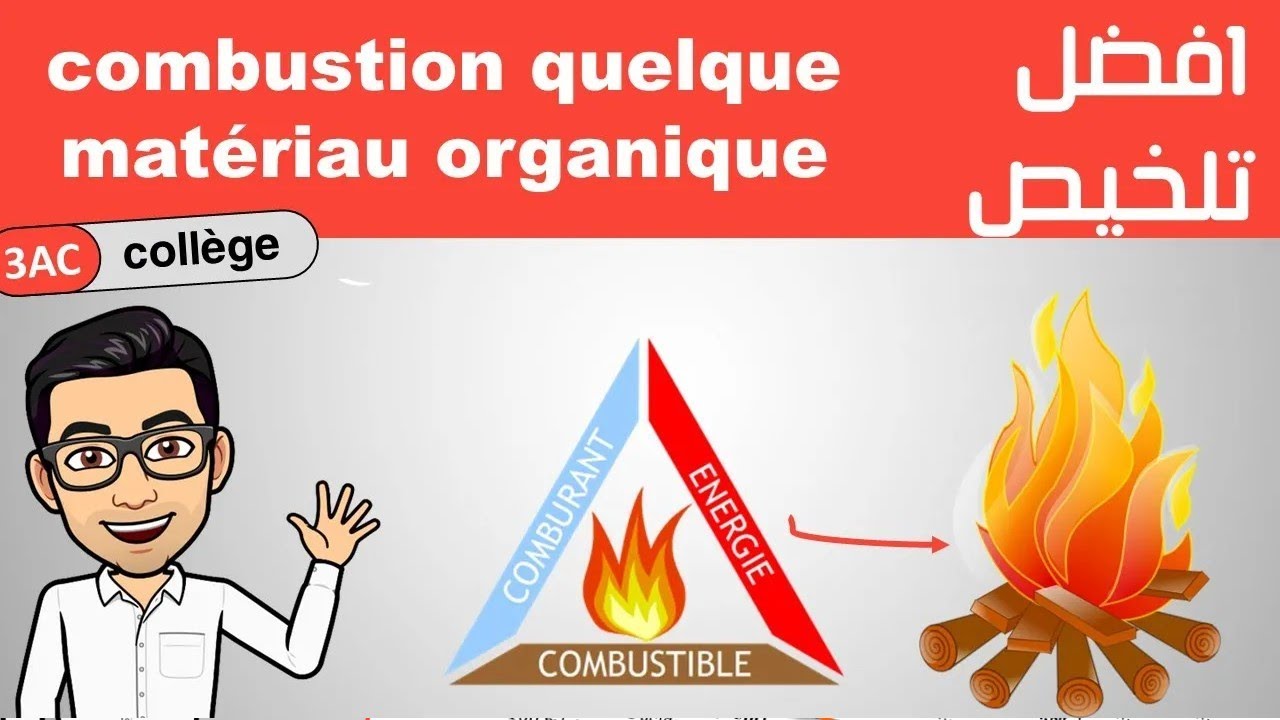 Combustion de quelque matériaux organique dans l’air ملخص مبسط