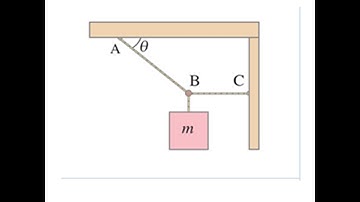 Find the tension in the two cords shown in Fig. 12-51 Neglect the mass of the cords.
