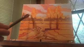 How to Paint A Landscape in Acrylics