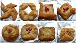 Danish Pastry Shapes - How to Shape Danish Pastries - Fatemahisokay