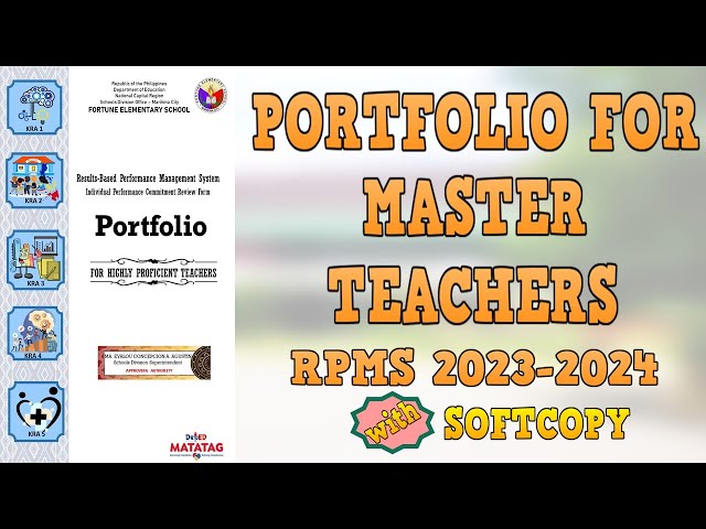 RPMS PORTFOLIO FOR MASTER TEACHERS SY 2023-2024 class=