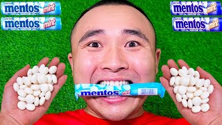 How to Create Bubbles in Your Mouth with Coke Mentos，experiment
