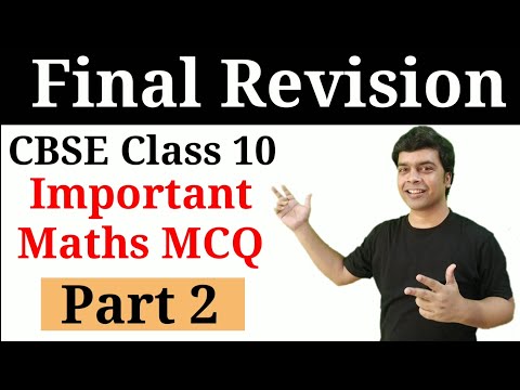 Important MCQ Of Term 1 Part 2 Maths CBSE Class 10 - Mathematics video for Grade 10