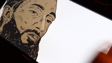 Speed drawing: Nipsey Hussle (comics style)