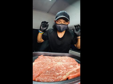 【Truck Cooking】Grilled steak meat with foil!【asmr】#shorts