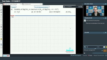 AIATS TEST 03 For Class XI Studying CHEMISTRY JEE Main 2019 Q 41 to 45