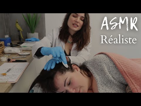 ASMR MEDICAL REALISTE * EXAMEN CUIR CHEVELU MULTI DECLENCHEURS * Avec Manon