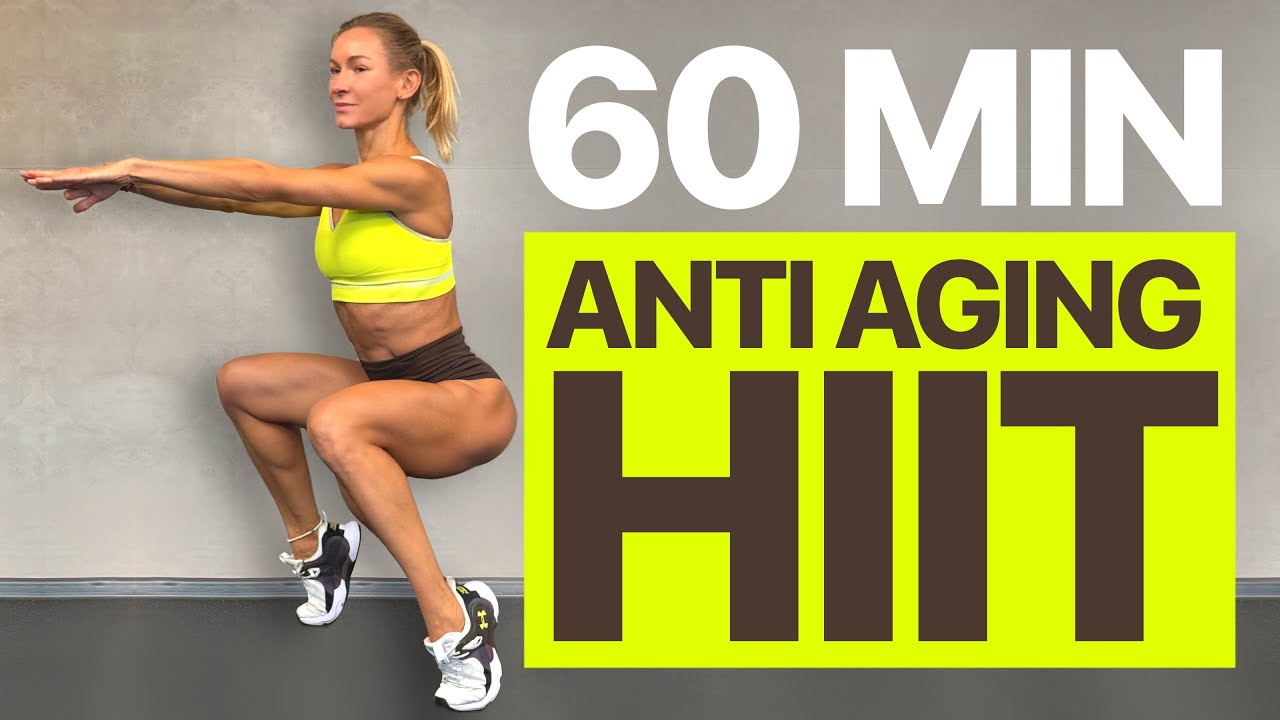 60 MIN INTENSE FULL BODY CARDIO HIIT // Anti-Aging Workout At Home ...