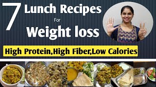 7 Lunch recipes for weight loss | Healthy lunch ideas for weight loss | Indian Veg lunch recipes