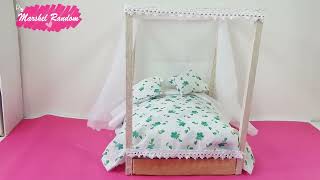 Como hacer una cama en miniatura 🌸  MANUALIDADES DIY
