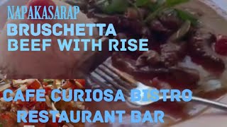 I TRY BRUSCHETTA AND RISE WITH BEEF(RESTAURANT CAFÉ CURIOSA BISTRO BAR HANSAPLATZ)NAPAKASARAP