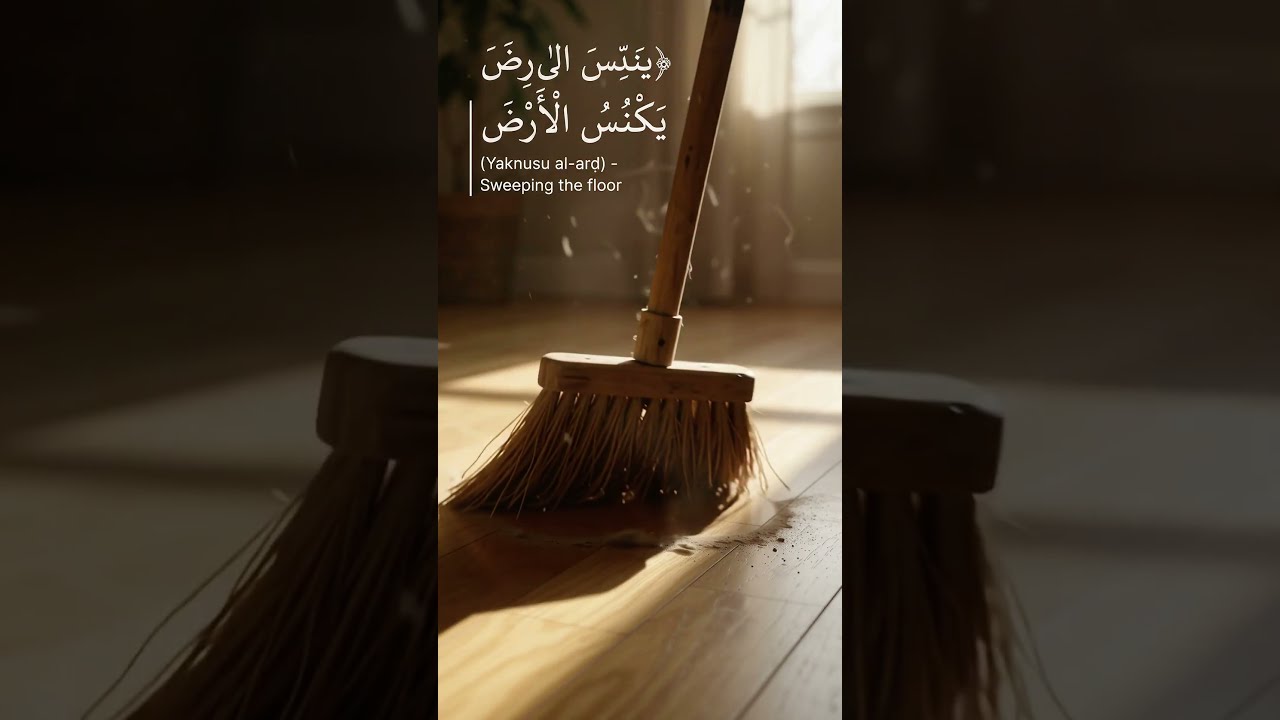 Daily Chores in Arabic: "To Sweep the Floor" 🧹 #ArabicVocabulary