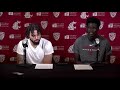 WSU MBB: Michael Flowers/Mouhamed Gueye Stanford Postgame 1/13/22