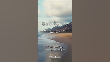 سورة الضحى الآيات ٦-٨ الشيخ محمد صديق المنشاوي