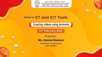 Webinar Series on: Creating Videos Using Animoto