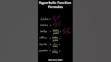 Hyperbolic Function Formulas || #shorts #Math #formulas