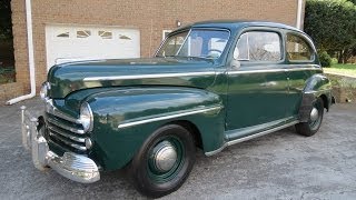 1948 Ford Super Deluxe 8 Tudor Start Up, Exhaust, Test Drive, and In Depth Review