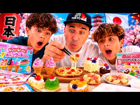 The JAPANESE MINI-MENU CHALLENGE! 🍕🍦 Mini pizza, little cakes, and little ice creams!!
