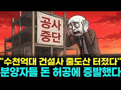 "계약금, 중도금 다 날아갔습니다" 대형 <strong>건설사</strong> 부도가 쏘아 올린 수천 개 하청업체 '전멸 위기'인 이유
